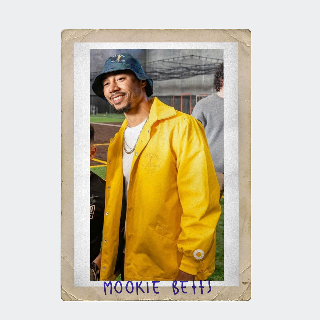 Mookie Betts Spotted in the NBA Coaches Jacket & Bucket Hat