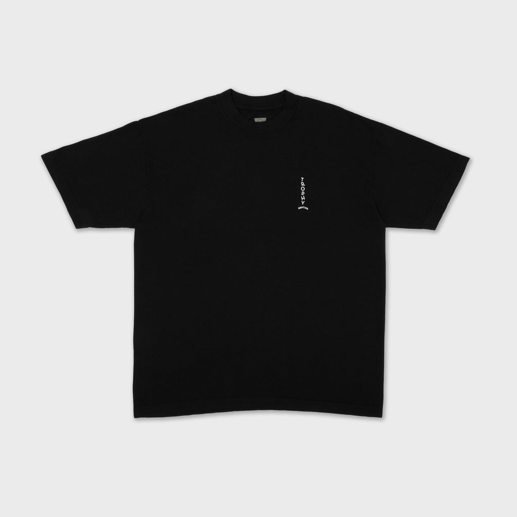 HAND SET TYPE TEE - BLACK