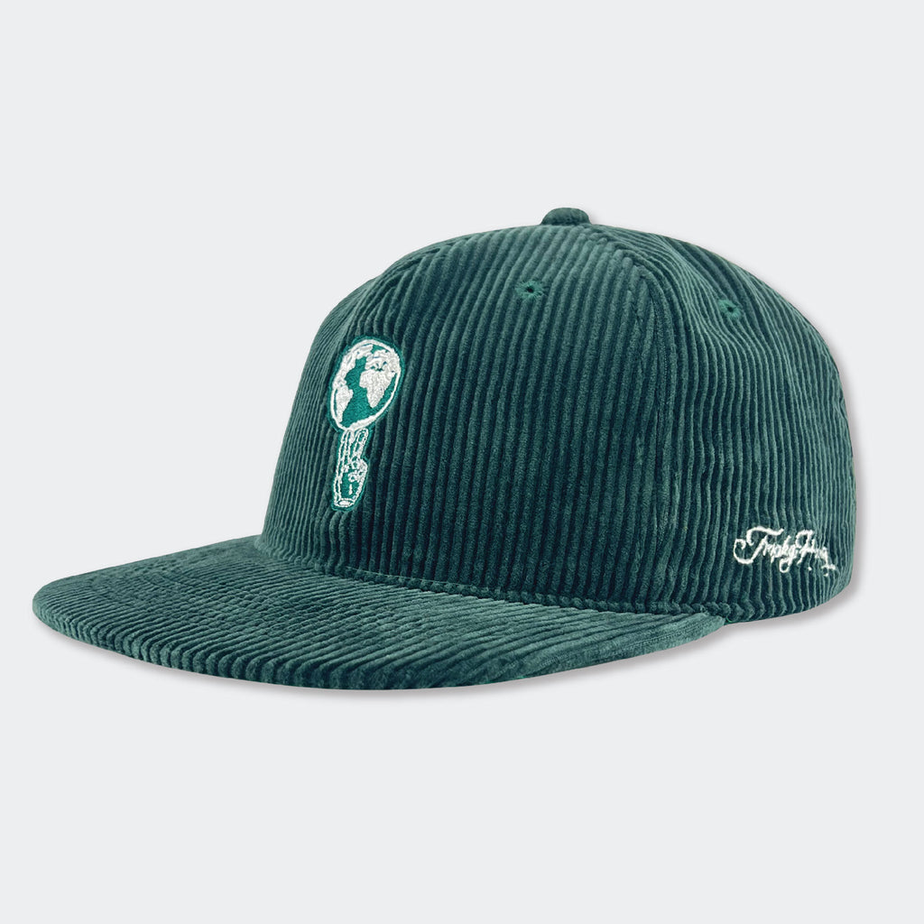 WORLD PEACE THICK CORDUROY HAT - FOREST